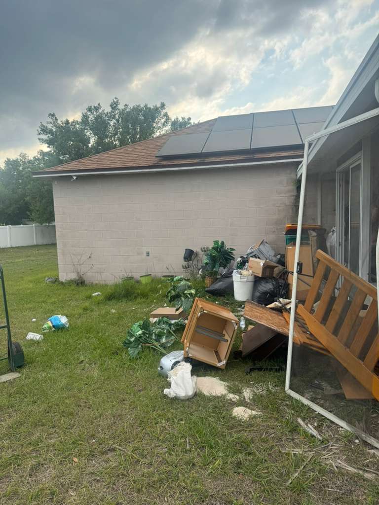 Yard debris and branches